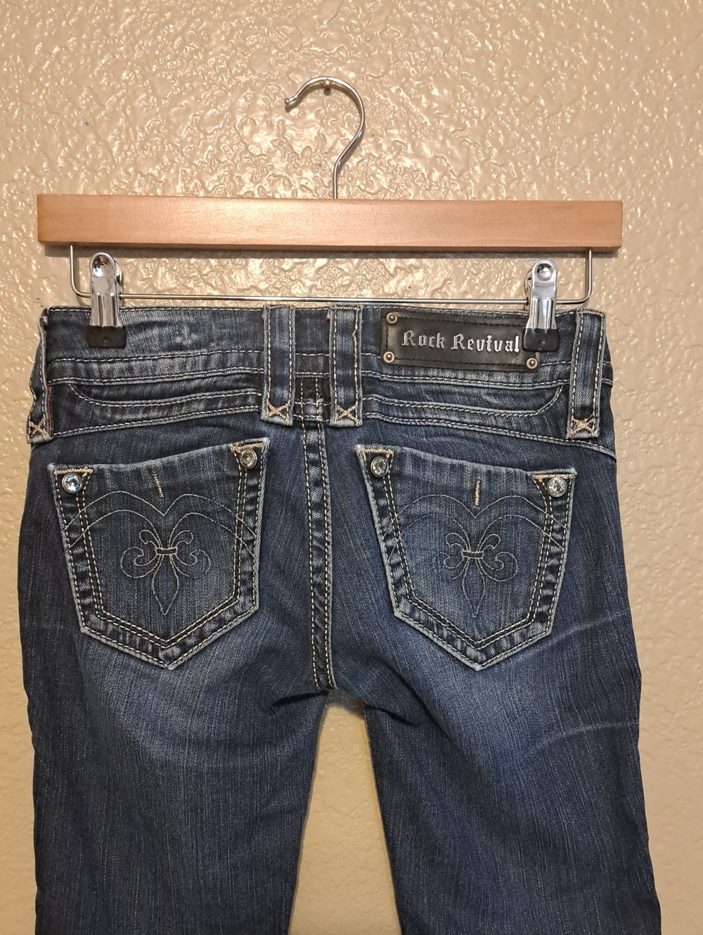 Size 25 Rock Revival Women's Dark Wash Skinny Jeans - Blue - Picture 4 of 12